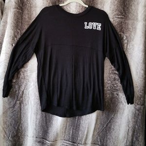 LONG SLEEVE BLACK LOVE T-SHIRT (M)